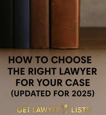 How to Choose the Right Lawyer for Your Case (Updated for 2025)